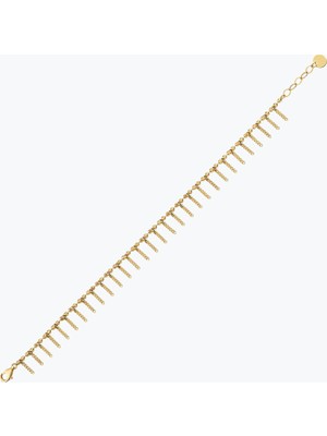 Goldium Jewellery Top Zincirli Mini Gurmet Zincir Detaylı Bileklik