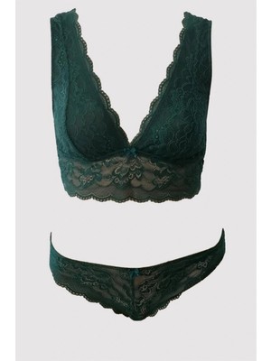 Pierre Cardin Kadın Yonca 4755 Dantelli Kapsız Bralet Sütyen Takım Çok Renkli Polyester Kumaş ile Şık Tasarım
