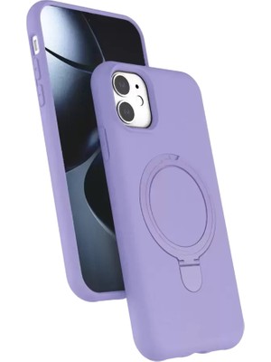 Prativas Newface Iphone 11 Magsafe Standlı Kapak - Lila