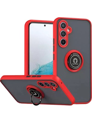 Prativas Newface Galaxy S25 Fe Montreal Yüzüklü Silikon Kapak - Kırmızı