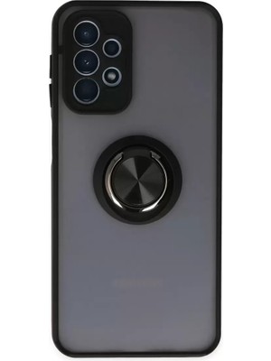 Prativas Newface Galaxy A23 4g Kılıf Montreal Yüzüklü Silikon Kapak - Siyah