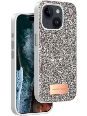 Prativas Onegif Iphone 15 Bright Simli Kapak - Gold