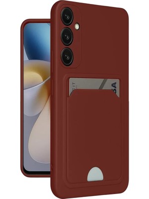 Prativas Newface Galaxy A26 Kılıf Kelvin Kartvizitli Silikon - Bordo