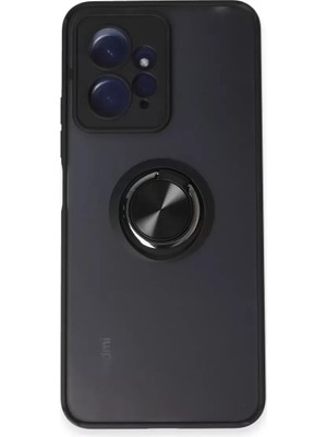 Prativas Newface Redmi Note 12 4g Kılıf Montreal Yüzüklü Silikon Kapak - Siyah