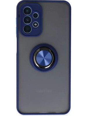 Prativas Newface Galaxy A23 4g Kılıf Montreal Yüzüklü Silikon Kapak - Lacivert