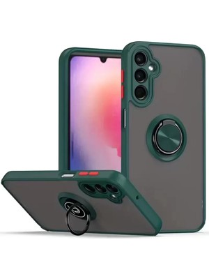 Prativas Newface Galaxy A26 Kılıf Montreal Yüzüklü Silikon Kapak - Yeşil