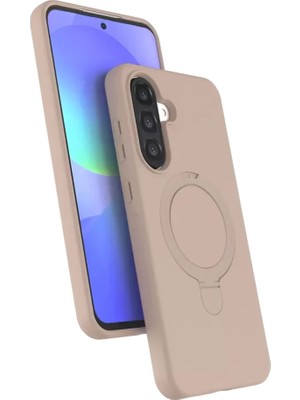 Prativas Newface Galaxy A56 Magsafe Standlı Kapak - Çöl Titanyum
