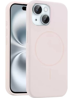 Prativas Iphone 15 Kılıf Jully Magsafe Kapak - Pudra