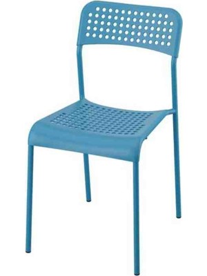 Ikea Sandalye Metal Ayaklı Plastik Şık Mavi Bs Dijital Mağazacılık