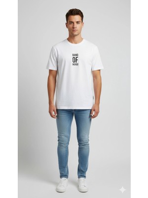 Erkek Beyaz Kısa Kollu Tshirt
