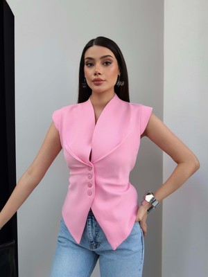 Esra Helvacı Bel Bağlama Detaylı Yelek