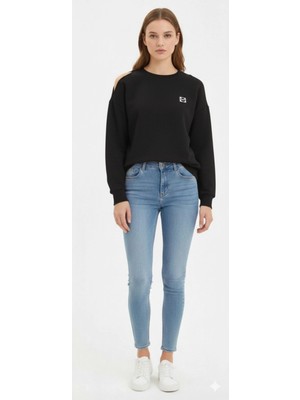 Mag Üç Ipli Omuz Detaylı Kadın Sweat