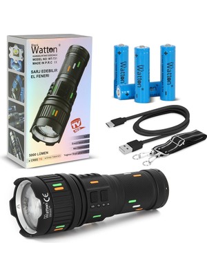 EkoAlışverişDünyam 5000 Lümen Cree Tg LED Şarj Göstergeli El Feneri WT-731