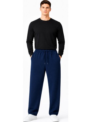 Packho Unisex Kalın Üç Iplik Şardonlu Eşofman Altı – Oversize Rahat Kesim