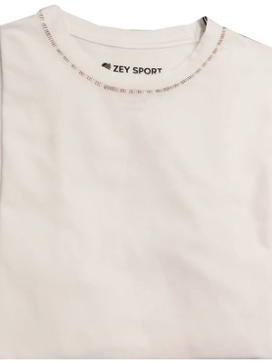 Zey/plus Nakışlı Erkek Basic T-Shirt - A0013