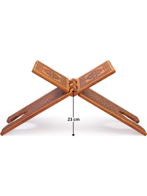 Akıncı Tekstil Ahşap Rahle - Yakma - 65 cm