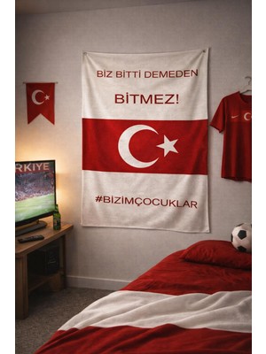 Osmanlı Triko Kişiye Özel Triko Battaniye -Türk Bayraklı Battaniye-Türkiye-Milli Takım-Ay Yıldız-Taraftar-Maç