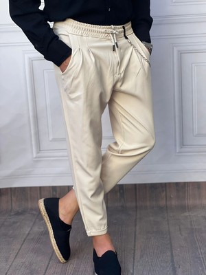 Modefendicom Yüksek Kalite Pile Detaylı Jogger Pantolon