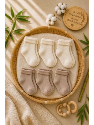 Pico Baby 6'lı Bambu Terletmeyen Bebek & Çocuk Patik Çorap