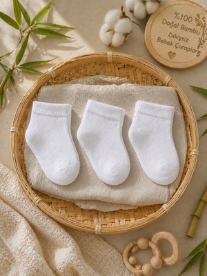 Pico Baby 3'lü Bambu Terletmeyen Bebek & Çocuk Patik Çorap