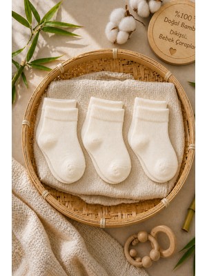 Pico Baby 3'lü Bambu Terletmeyen Bebek & Çocuk Patik Çorap