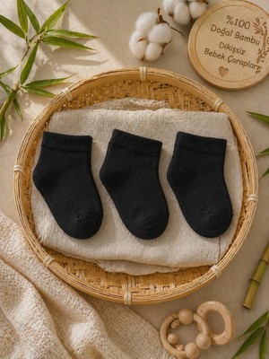 Pico Baby 3'lü Bambu Terletmeyen Bebek & Çocuk Patik Çorap