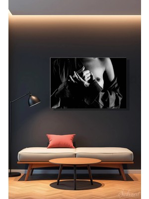 Şehzat Nü Kadın Yatay Tekli Kanvas Duvar Tablosu Salon Yatak Odası Ofis Cafe