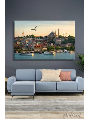 Şehzat Kanvas Duvar Tablosu Yatay Tekli Salon Mutfak Yatak Odası Ofis Galata Kulesi Istanbul Tarih Beyoğlu