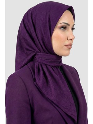 Hadiora Kadın Mürdüm Deluxe Bambu Crush Eşarp