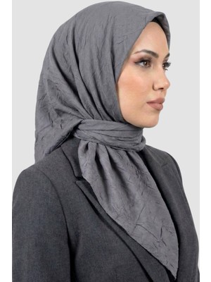 Hadiora Kadın Gri Deluxe Bambu Crush Eşarp