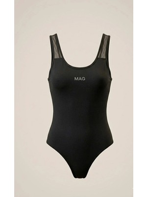 Mag Kadın Siyah Çıtçıtlı Body