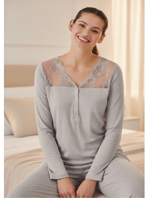 Dorelux Gri Kadın Pijama Takım