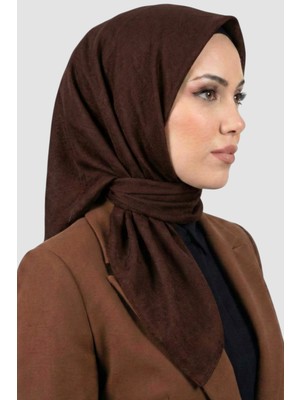 Hadiora Kadın Kahverengi Deluxe Bambu Crush Eşarp