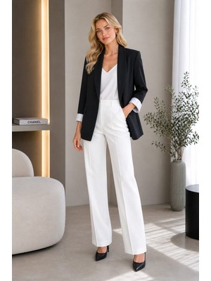 Esra Butik Zamansız Siyah Blazer Ceket Kadın Şık Kombin Tamamlayıcı