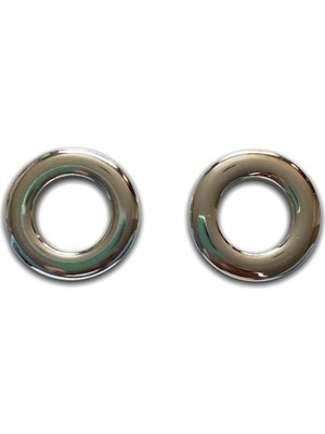 Alesta Home Metalik Gri Plastik Yuvarlak 10'lu Perde Kapsülü 35 mm