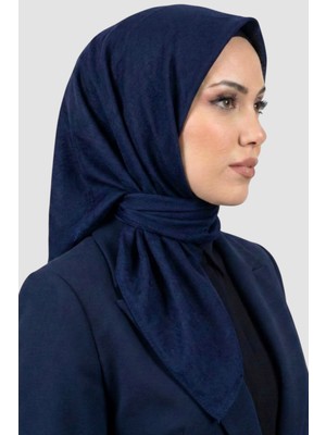 Hadiora Kadın Lacivert Deluxe Bambu Crush Eşarp