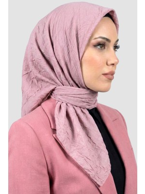 Hadiora Kadın Pembe Deluxe Bambu Crush Eşarp