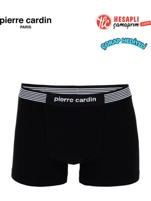 Pierre Cardin Erkek Modal Pamuklu Yok Gibi Rahat Kesim Terletmez Tekli Kutulu Boxer Çorap Hediyeli