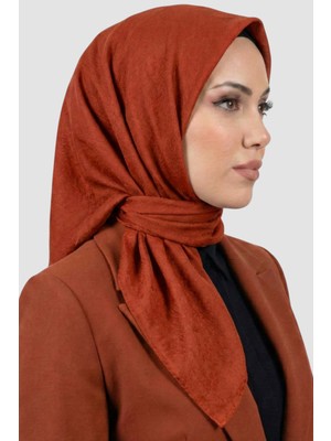 Hadiora Kadın Turuncu Deluxe Bambu Crush Eşarp