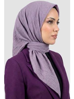 Hadiora Kadın Lila Deluxe Bambu Crush Eşarp