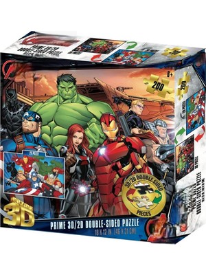 Uravas Store Mey Ithalat® Prime 3D Çift Taraflı Puzzle 200 Parça