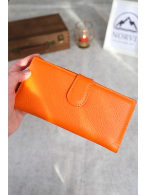 Norvi Leather Kadın Hakiki Deri Bol Kartlıklı Bozuk Para Gözlü Cüzdan 1228