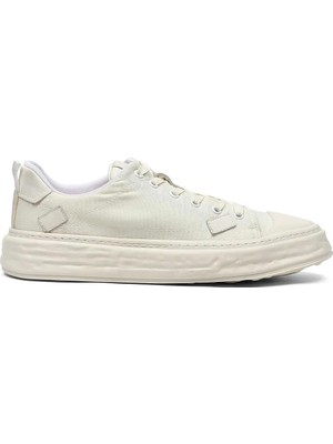 Celal Gültekin Kadın Beyaz Kalın Tabanlı Deri Sneaker