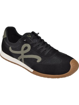 Voyager Lastik Bağcıklı Erkek Spor Ayakkabı Sneaker VOY-472   Siyah
