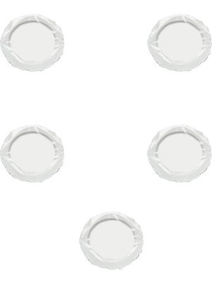 Omeyva Davet Parti Sunum Doğum Günü Beyaz Renkli Sert Plastik Mika Tabak - 22 Cm. - 6 Adetlik 5 Paket