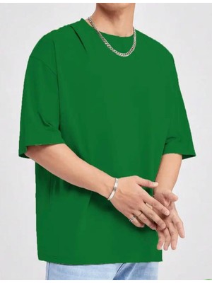 Nigrum Pardus Nıgrum Pardus Büyük Beden Düz Renk %100 Pamuk Oversize Yeni Sezon  Erkek T-Shirt