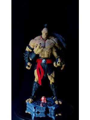 Arez Figür Mortal Kombat Goro Figür 27 cm El Boyama Koleksiyonluk Dekoratif 3D Baskı