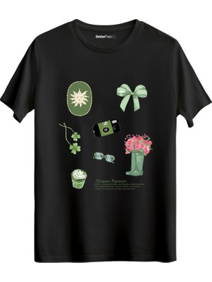 betterthanco Green Person Baskılı Bisiklet Yaka Regular T-Shirt