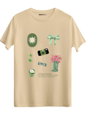 betterthanco Green Person Baskılı Bisiklet Yaka Regular T-Shirt