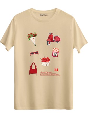 betterthanco Red Person Baskılı Bisiklet Yaka Regular T-Shirt